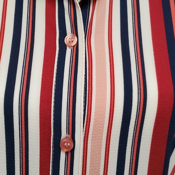 [AGB] Tie Front Stripe Dress - Picture 6 of 8